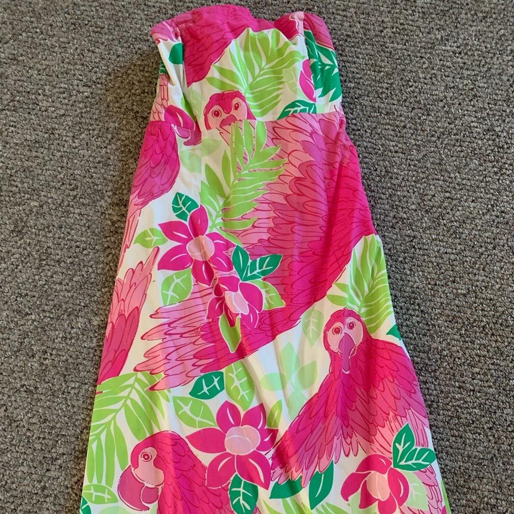 Lilly Pulitzer Strapless Ports of Caw Dress, sz 8